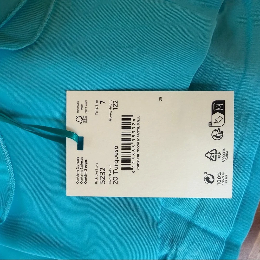 Able and Lula matching set! Aqua blue size 7